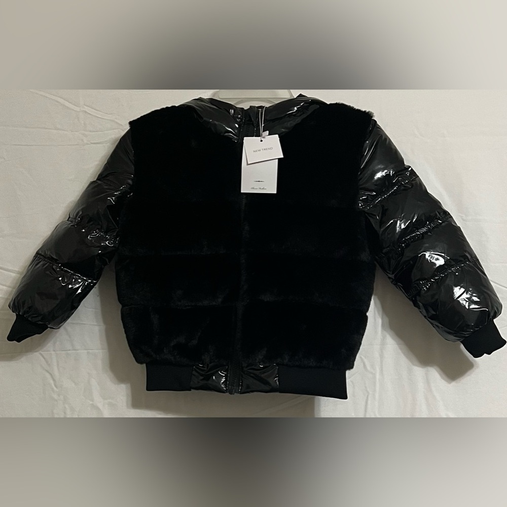 Kids Metallic Shiny Jacket Warmth Winter Outerwear sz 5T